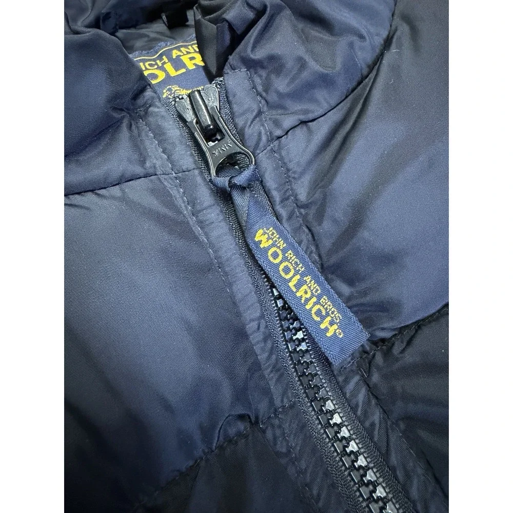 Woolrich Duck Down Packable Puffer Vest‎ Mens XL Black Full Zip Outdoor